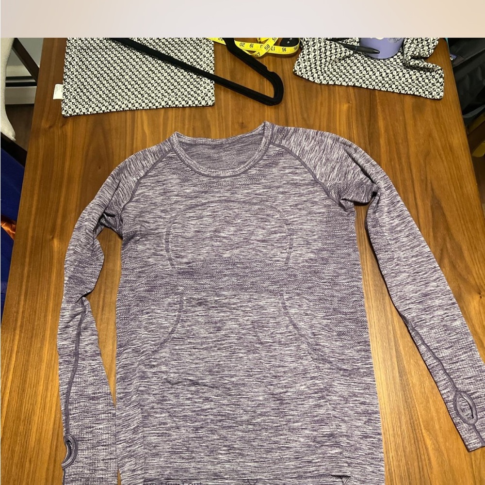Lululemon Women's Heathered Purple Long Sleeve Top